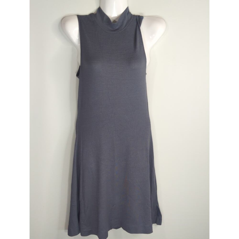 Aritzia‎ Wilfred Free Gray Hardison Mock Neck Sleeveless Knit Dress Womens XS